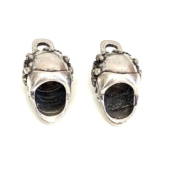 LOT of 2 Larger Punisher Skull Charms for Leather or Chain Tassels - Picture 5 of 8